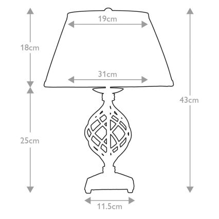 Elstead - Bordslampa BELFRY 1xE27/60W/230V