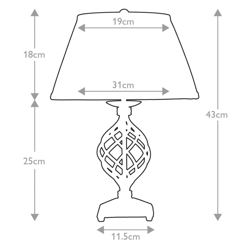 Elstead - Bordslampa BELFRY 1xE27/60W/230V
