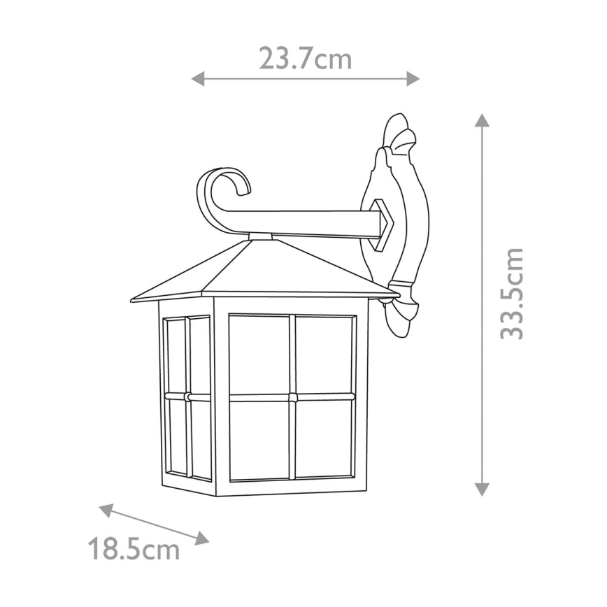 Elstead BL18-BLACK - Utomhus vägglampa  WINCHESTER 1xE27/100W/230V IP43