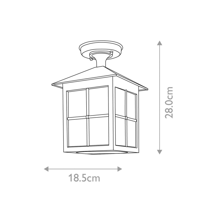 Elstead BL18A-BLACK - Utomhus  fastsatt takkrona  WINCHESTER 1xE27/100W/230V IP43