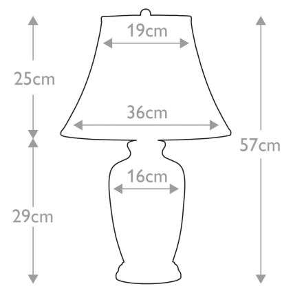 Elstead - Bordslampa BLÅ GINGER JAR 1xE27/60W/230V