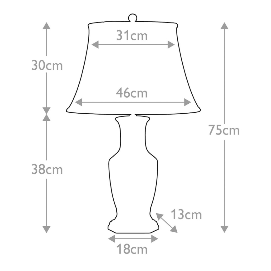 Elstead - Bordslampa BLÅ HEX 1xE27/60W/230V