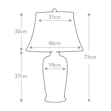 Elstead - Bordslampa BLÅ TRADITIONAL 1xE27/60W/230V