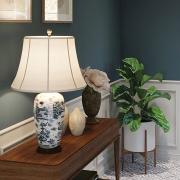 Elstead - Bordslampa BLÅ TRADITIONAL 1xE27/60W/230V