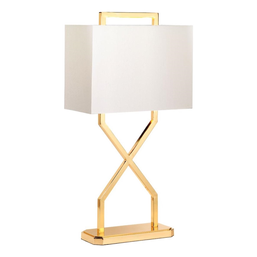 Elstead - Bordslampa CROSS 1xE27/60W/230V guld/vit