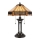 Elstead - Bordslampa INDUS 2xE27/60W/230V bärnsten glas