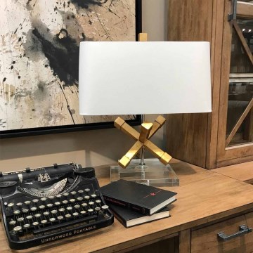Elstead - Bordslampa JACKSON SQUARE 1xE27/60W/230V