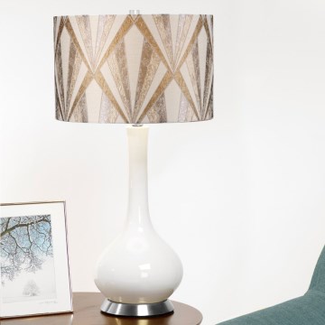 Elstead - Bordslampa MILO 1xE27/60W/230V grå/brun