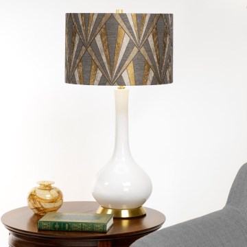Elstead - Bordslampa MILO 1xE27/60W/230V grå/guld