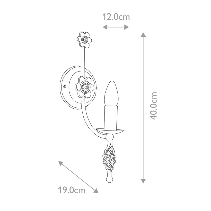 Elstead - Vägglampa BELFRY 1xE14/60W/230V