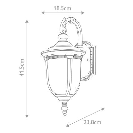 Elstead - Vägglampa för utomhusbruk CLEVELAND 1xE27/60W/230V IP44