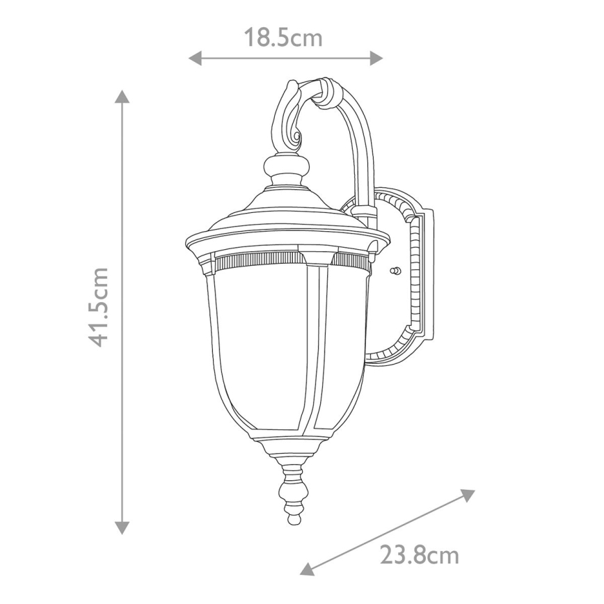 Elstead - Vägglampa för utomhusbruk CLEVELAND 1xE27/60W/230V IP44