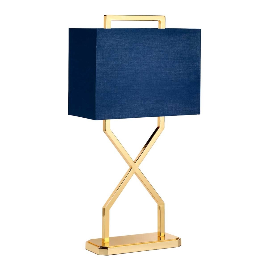 Elstead - Bordslampa CROSS 1xE27/60W/230V guld/blå