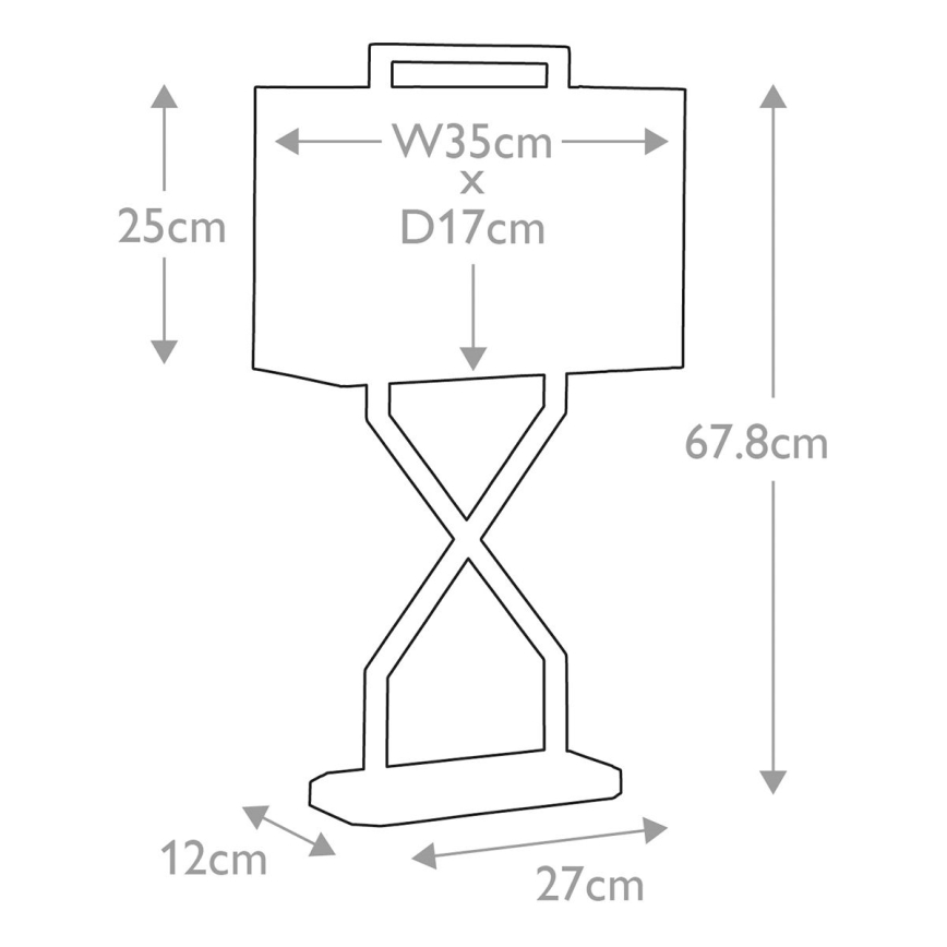Elstead - Bordslampa CROSS 1xE27/60W/230V guld/blå