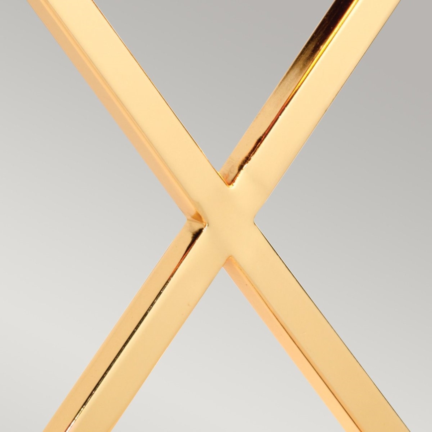 Elstead - Bordslampa CROSS 1xE27/60W/230V guld/vit