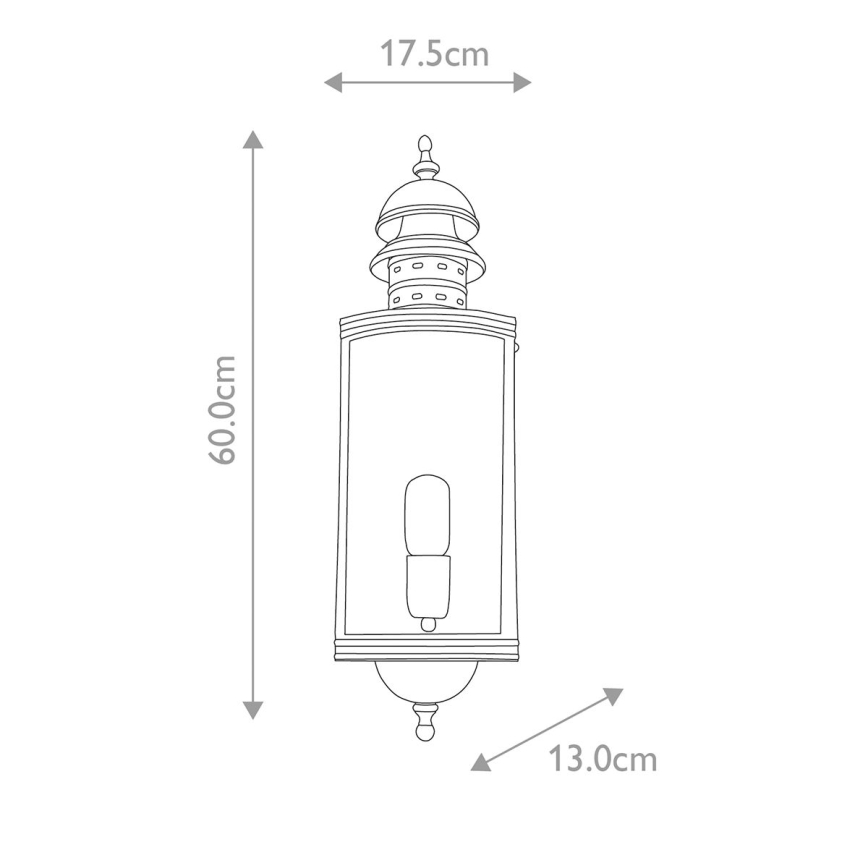 Elstead - Vägglampa för utomhusbruk DOWNING STREET 1xE27/60W/230V IP44