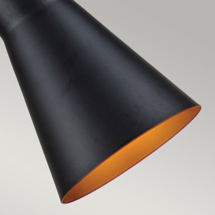 Elstead - Ljuskrona med textilsladd ETOILE 1xE27/60W/230V diameter 17,8 cm svart