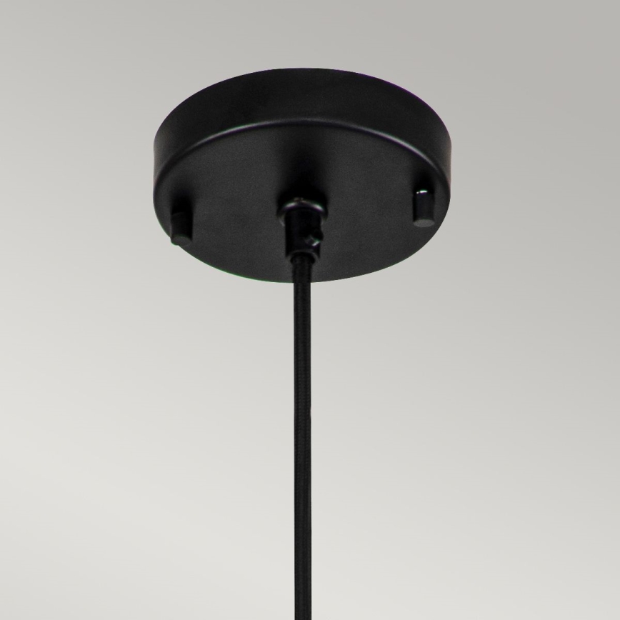 Elstead - Ljuskrona med textilsladd ETOILE 1xE27/60W/230V diameter 17,8 cm svart