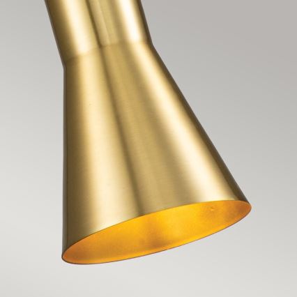 Elstead - Ljuskrona med textilsladd ETOILE 1xE27/60W/230V diameter 13,3 cm guld