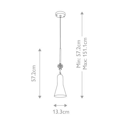 Elstead - Ljuskrona med textilsladd ETOILE 1xE27/60W/230V diameter 13,3 cm guld