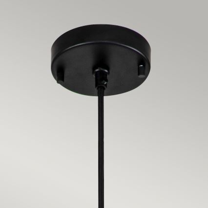 Elstead - Ljuskrona med textilsladd ETOILE 1xE27/60W/230V diameter 13,3 cm svart