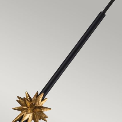 Elstead - Ljuskrona med textilsladd ETOILE 1xE27/60W/230V diameter 13,3 cm svart