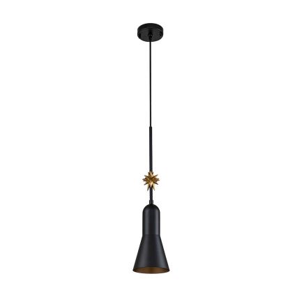 Elstead - Ljuskrona med textilsladd ETOILE 1xE27/60W/230V diameter 13,3 cm svart