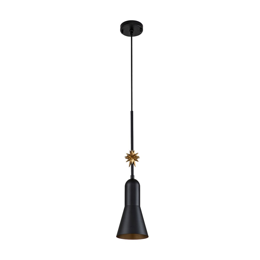 Elstead - Ljuskrona med textilsladd ETOILE 1xE27/60W/230V diameter 13,3 cm svart