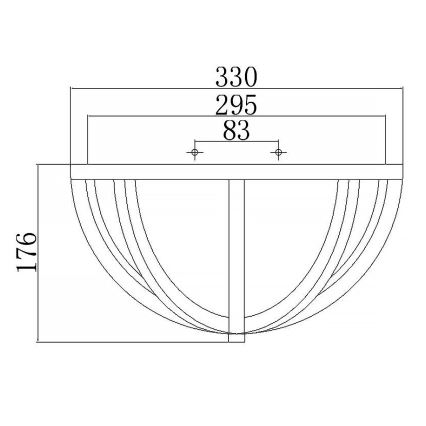 Elstead FE-ALLIER-F-LW - Taklampa  ALLIER 2xE27/60W/230V ek