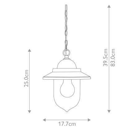 Elstead FE-ALLIER-P-WW - Takkrona på en kedja  ALLIER 1xE27/60W/230V ek