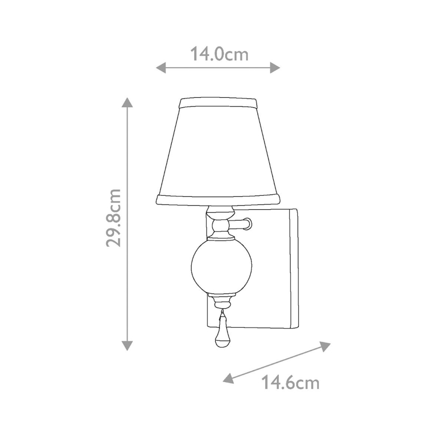 Elstead FE-ARGENTO1 - Vägglampa  ARGENTO 1xE14/60W/230V