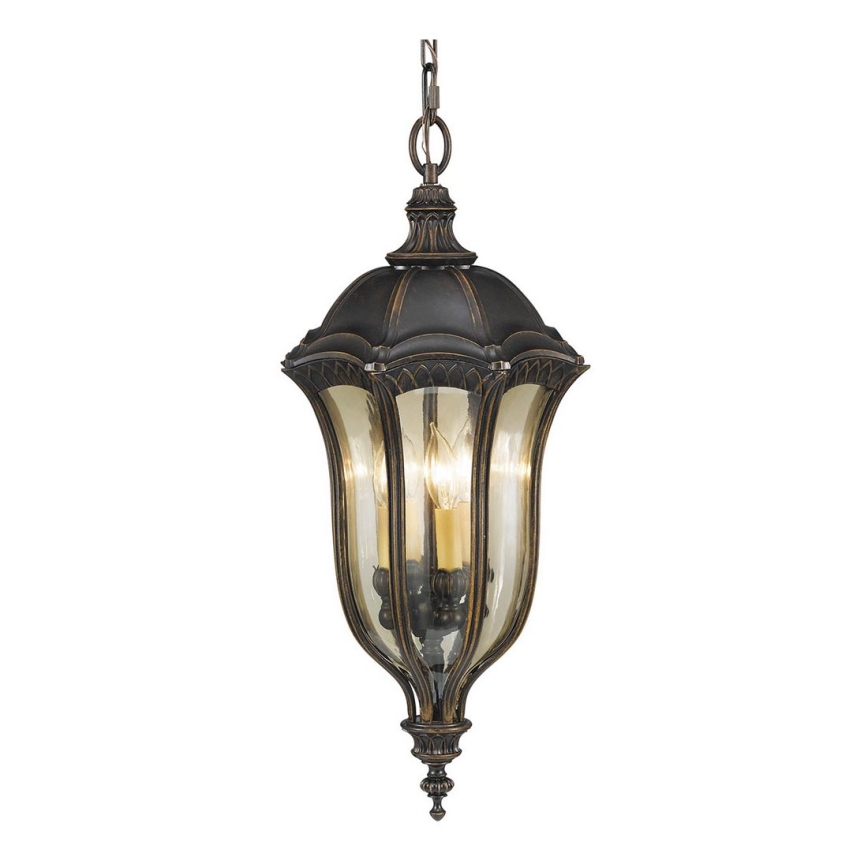 Elstead FE-BATONRG8 - Utomhus takkrona  BATON 4xE14/60W/230V IP44