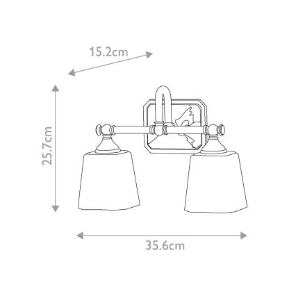 Elstead FE-CONCORD2-BATH - LED Badrum vägglampa  CONCORD 2xG9/3W/230V IP44