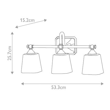 Elstead FE-CONCORD3-BATH - LED Badrum vägglampa  CONCORD 3xG9/3W/230V IP44