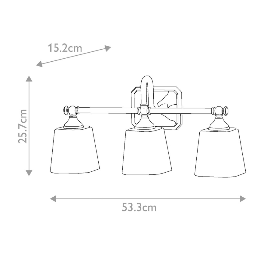 Elstead FE-CONCORD3-BATH - LED Badrum vägglampa  CONCORD 3xG9/3W/230V IP44