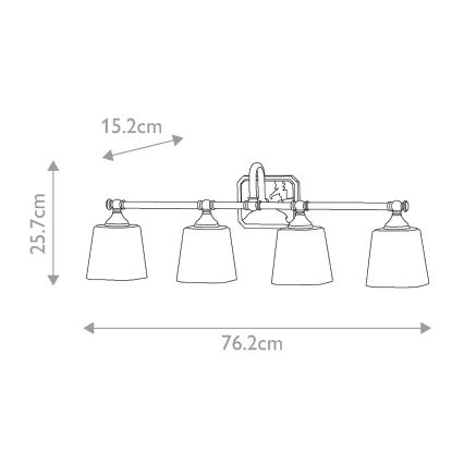 Elstead FE-CONCORD4-BATH - LED Badrum vägglampa  CONCORD 4xG9/3W/230V IP44