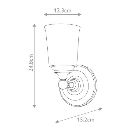 Elstead FE-HUGOLAKE1BATH - LED Badrum vägglampa  HUGOLAKE 1xG9/3W/230V IP44