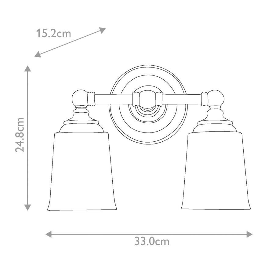 Elstead FE-HUGOLAKE2BATH - LED Badrum vägglampa  HUGOLAKE 2xG9/3W/230V IP44