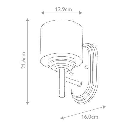 Elstead FE-MALIBU1-BATH - LED Badrum vägglampa  MALIBU 1xG9/3W/230V IP44