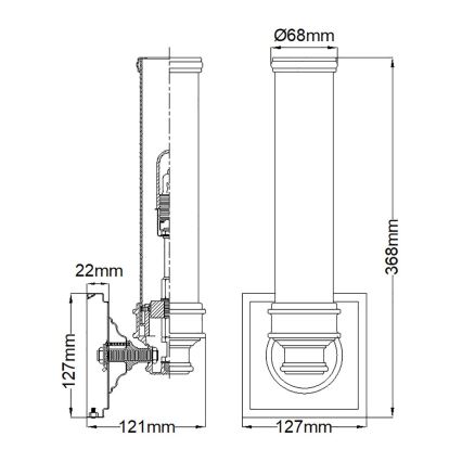 Elstead FE-PAYNE1-BATH - LED Badrum vägglampa  PAYNE 1xG9/3W/230V IP44