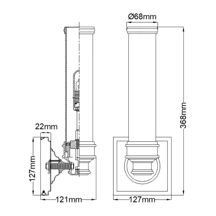 Elstead FE-PAYNE1-BATH - LED Badrum vägglampa  PAYNE 1xG9/3W/230V IP44
