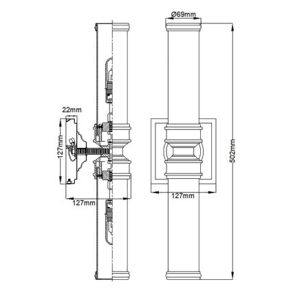 Elstead FE-PAYNE2-BATH - LED Badrum vägglampa  PAYNE 2xG9/3W/230V IP44