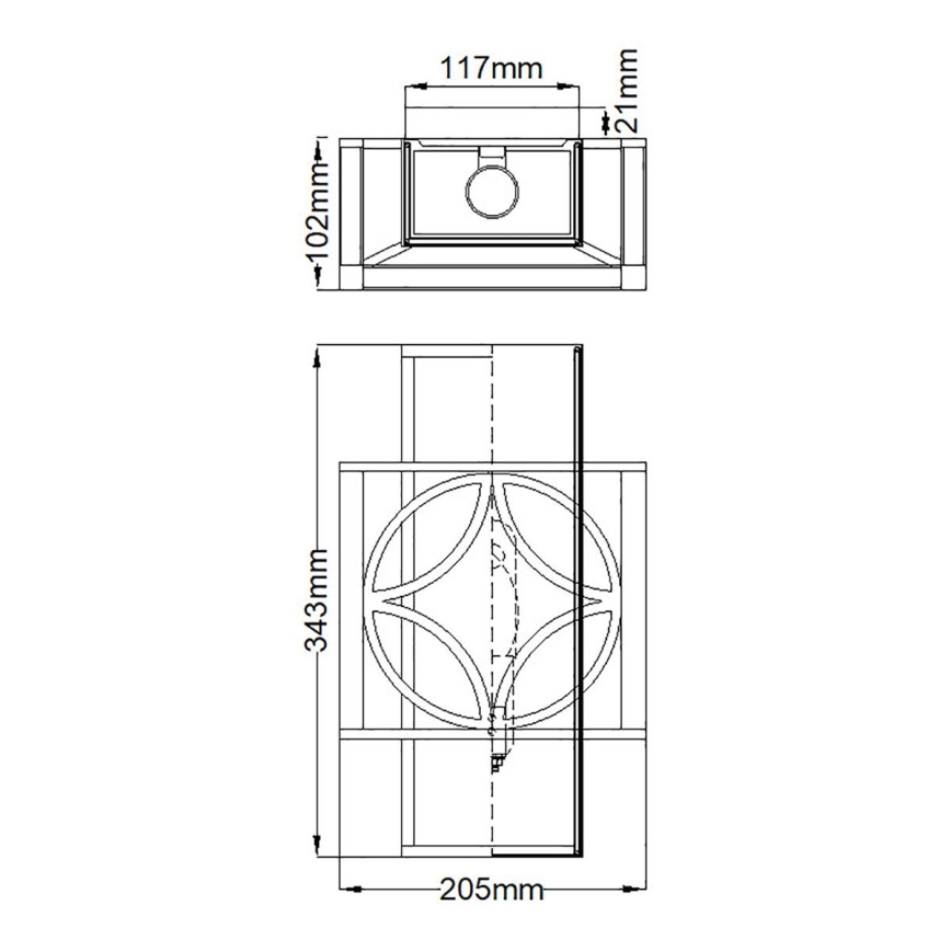 Elstead FE-REMY1 - Vägglampa  REMY 1xE14/60W/230V