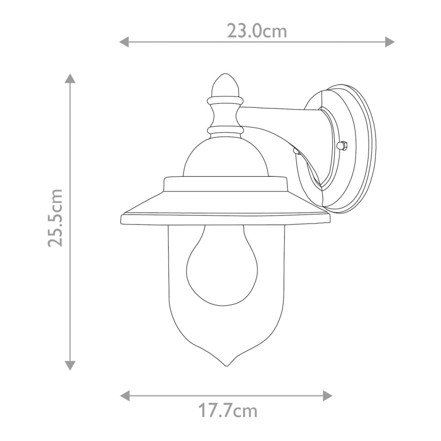 Elstead GZH-SDN2 - Utomhus vägglampa  SANDOWN 1xE27/60W/230V IP44