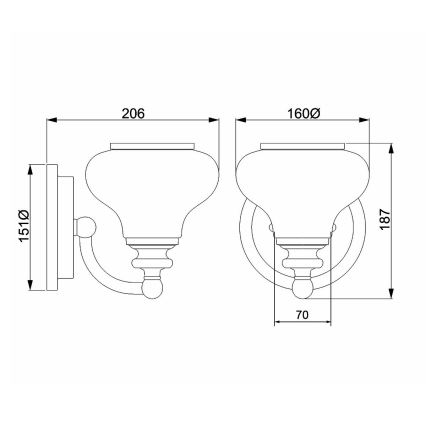 Elstead HK-AINSLEY1-BATH - LED Badrum vägglampa  AINSLEY 1xG9/3W/230V IP44