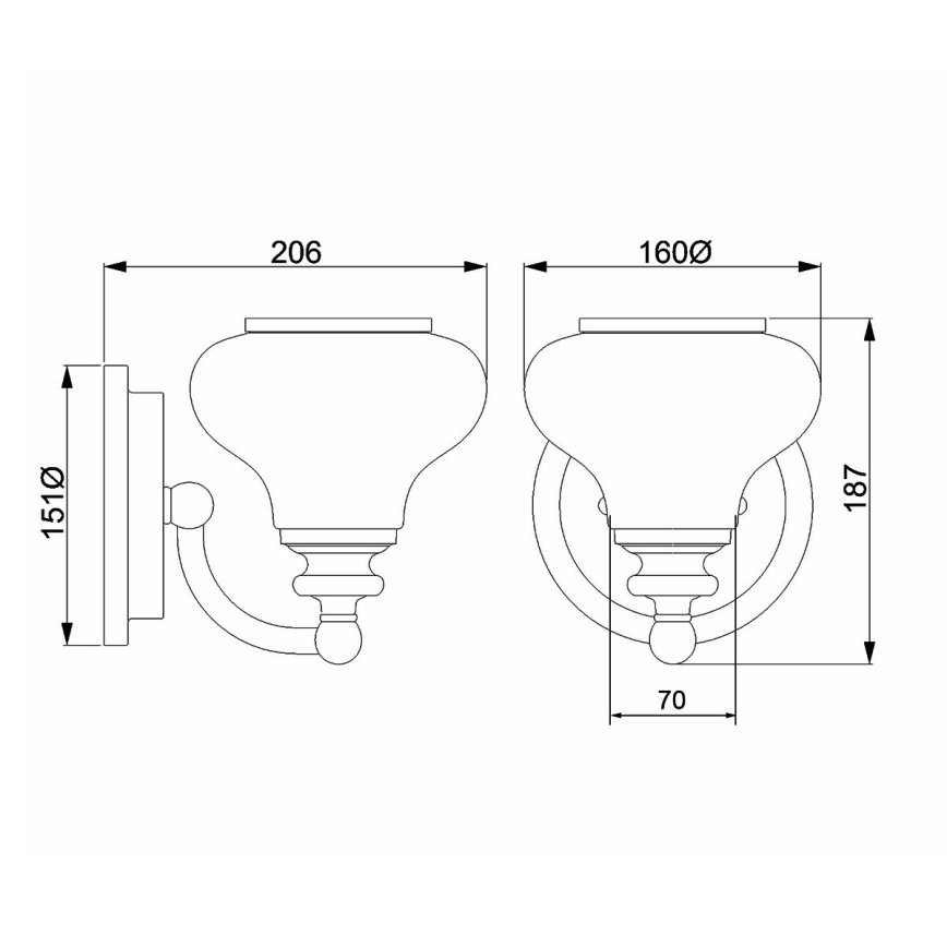 Elstead HK-AINSLEY1-BATH - LED Badrum vägglampa  AINSLEY 1xG9/3W/230V IP44