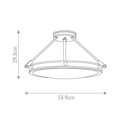 Elstead HK-COLLIER-SF-M - Ytmonterad ljuskrona COLLIER 4xE14/60W/230V