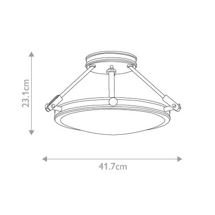 Elstead HK-COLLIER-SF-S - Ytmonterad ljuskrona COLLIER 3xE14/60W/230V