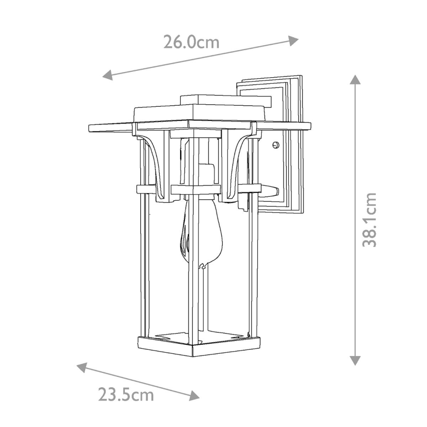 Elstead HK-MANHATTAN2-M - Utomhus vägglampa  MANHATTAN 1xE27/100W/230V IP44