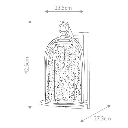 Elstead HK-QUINCY-M - Utomhus vägglampa  QUINCY 1xE27/100W/230V IP44